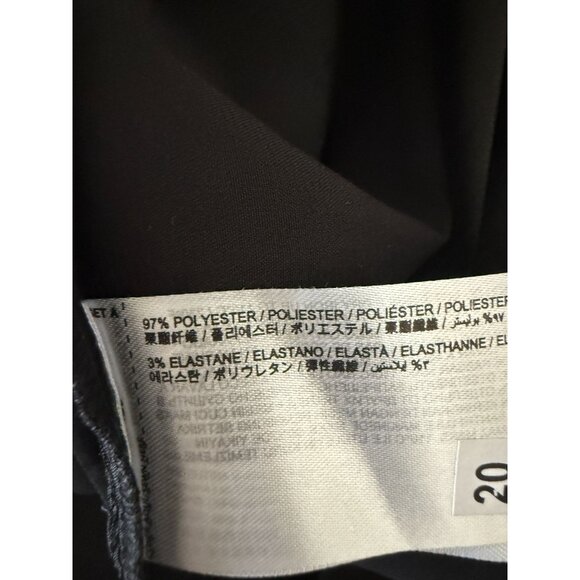 Mango Black Asymmetrical Satin Dress With Puffed Sleeve & Ruffled Hem Sz US 10 - Picture 11 of 13